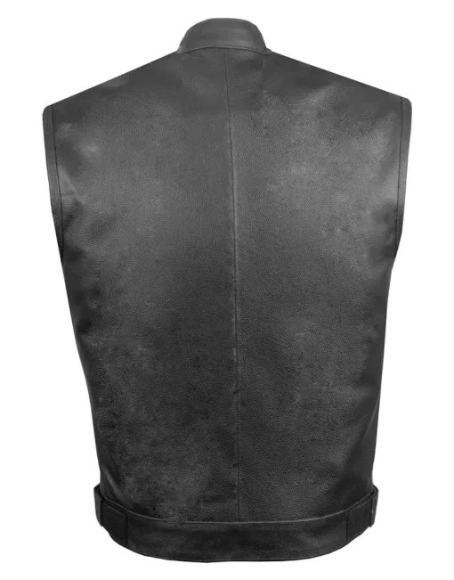 mens-black-faux-leather-biker-vest