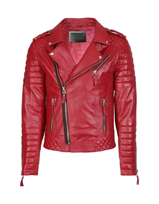 mens-red-biker-faux-leather-jacket