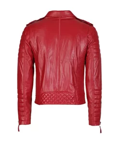 mens-red-biker-faux-leather-jacket