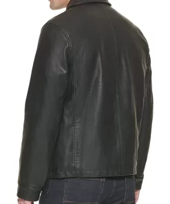 mens-black-faux-leather-biker-jacket