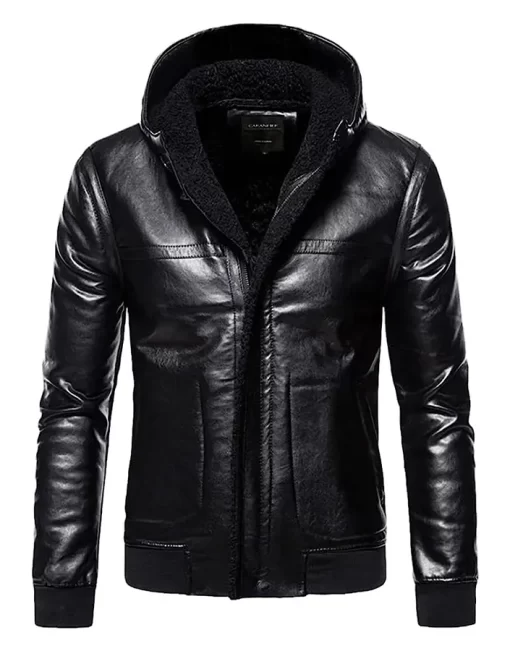 mens-black-faux-leather-motorcycle-jacket