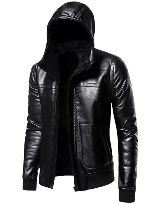 mens-black-faux-leather-motorcycle-jacket