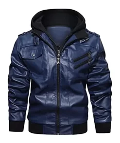 mens-blue-faux-leather-jacket-with-removable-hood