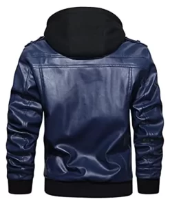 mens-blue-faux-leather-jacket-with-removable-hood