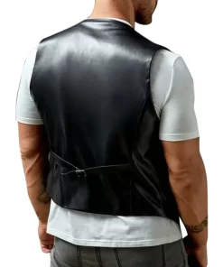 mens-button-down-black-faux-leather-vest