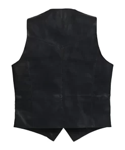 mens-button-front-black-faux-leather-vest