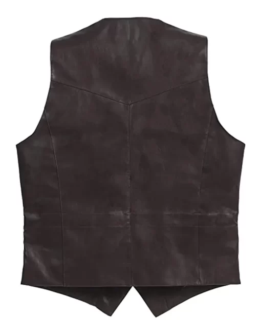 mens-button-front-dark-brown-faux-leather-vest