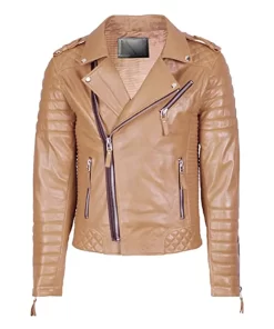 mens-camel-biker-faux-leather-jacket