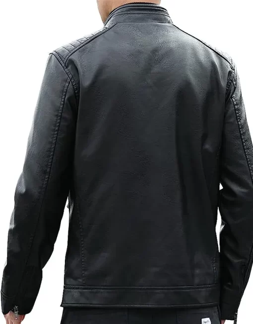 mens-casual-stand-collar-black-faux-leather-jacket