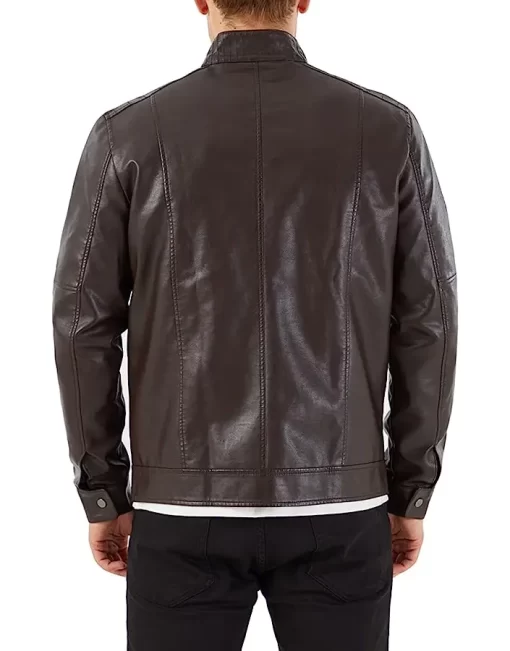 mens-coffee-brown-faux-leather-jacket