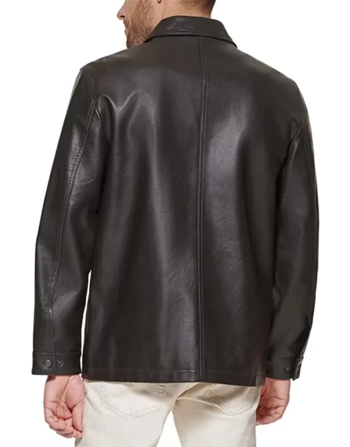 mens-dark-brown-faux-leather-oversized-shirt-jacket