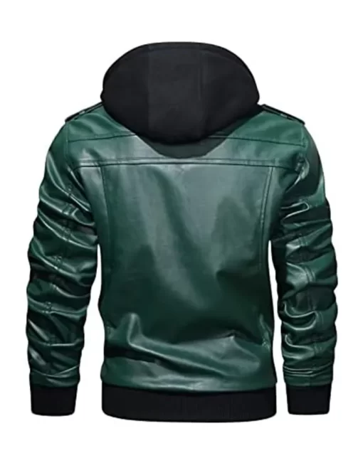 mens-green-faux-leather-jacket-with-removable-hood