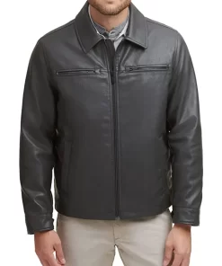 mens-grey-faux-leather-biker-jacket