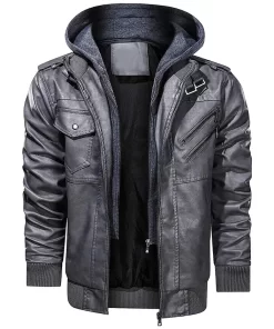 mens-grey-faux-leather-jacket-with-removable-hood