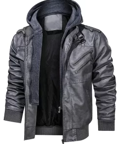 mens-grey-faux-leather-jacket-with-removable-hood