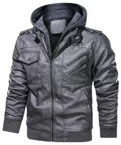 mens-grey-faux-leather-jacket-with-removable-hood