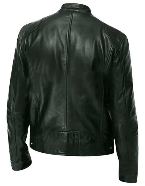 mens-long-sleeve-green-faux-leather-jacket