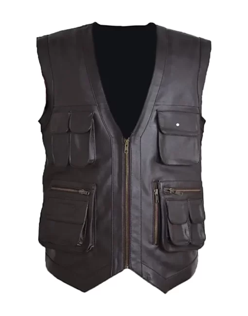 mens-multi-pocket-brown-faux-leather-vest