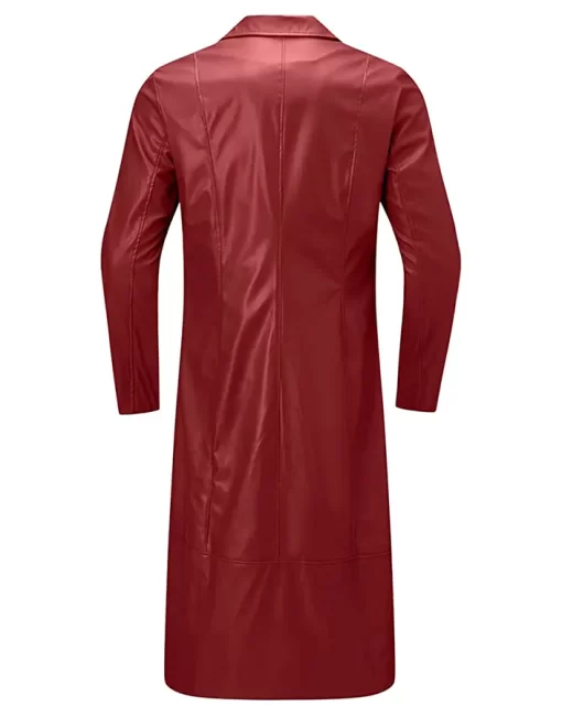 mens-red-faux-leather-long-coat