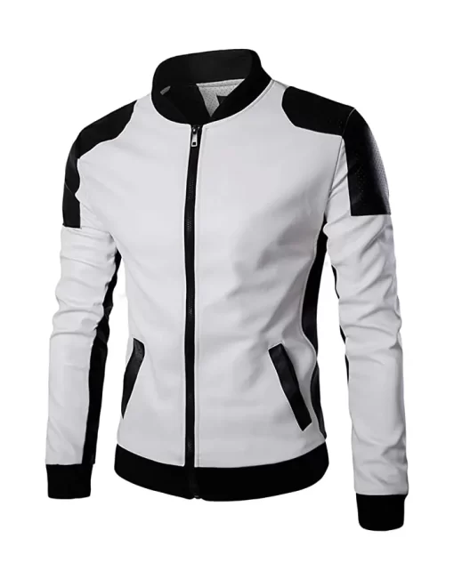 mens-slim-fit-white-faux-leather-bomber-jacket