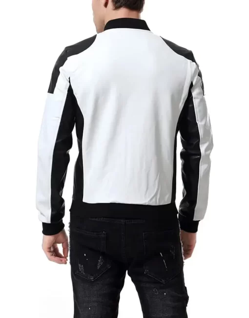 mens-slim-fit-white-faux-leather-bomber-jacket