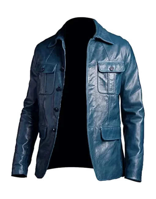 mens-trucker-blue-faux-leather-jacket