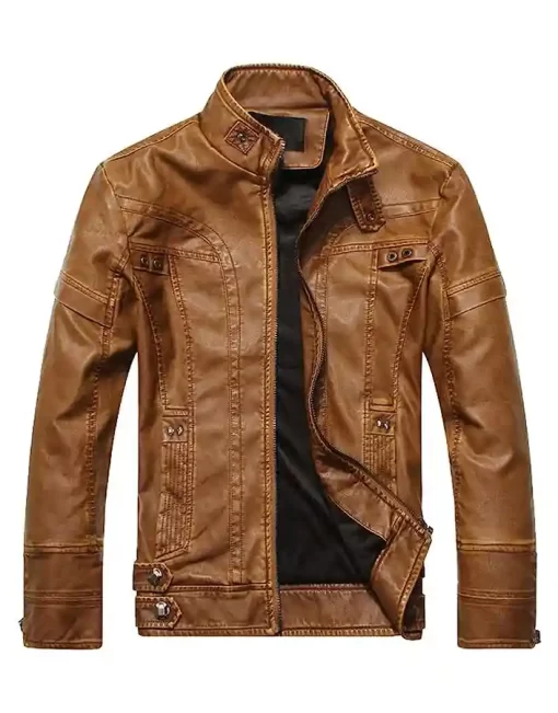 mens-vintage-brown-faux-leather-jacket