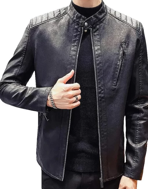 slim-fit-black-faux-leather-jacket-mens