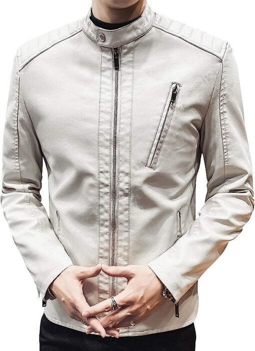 slim-fit-white-faux-leather-jacket-mens