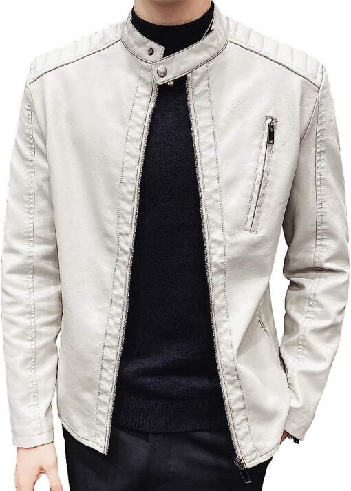 slim-fit-white-faux-leather-jacket-mens