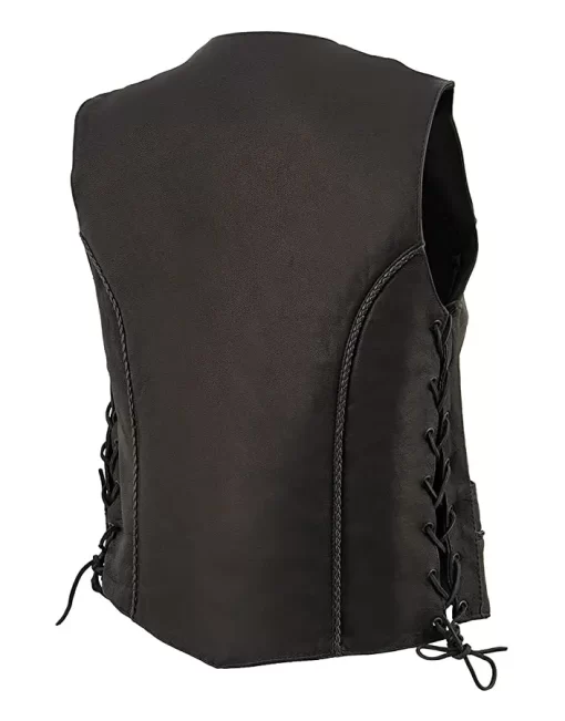 womens-black-faux-leather-biker-vest