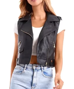 womens-black-faux-leather-moto-vest