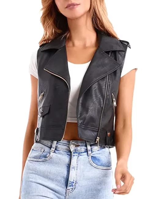 womens-black-faux-leather-moto-vest