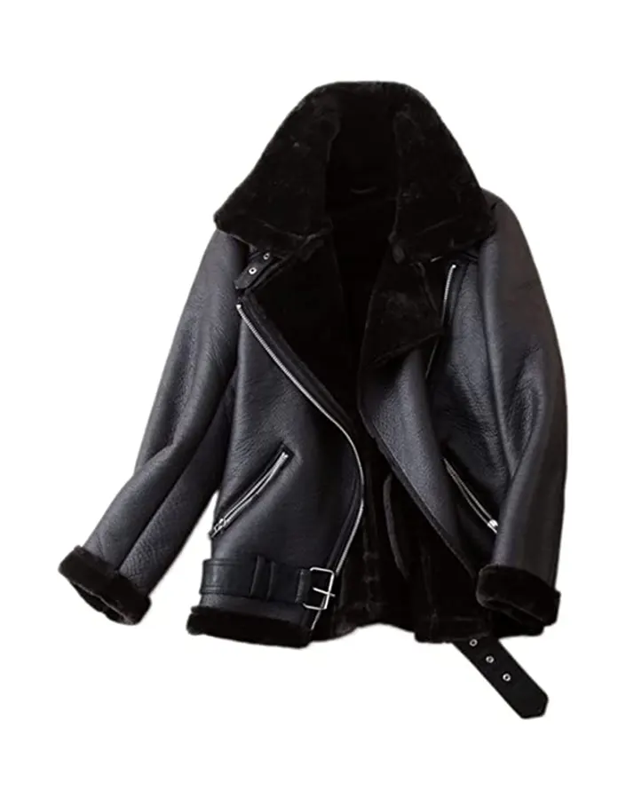 womens-black-faux-leather-shearling-jacket-2 womens-black-faux-leather-shearling-jacket