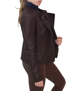 womens-brown-faux-leather-biker-jacket