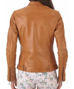 womens-brown-faux-leather-biker-jacket