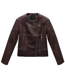 womens-brown-faux-leather-biker-jacket