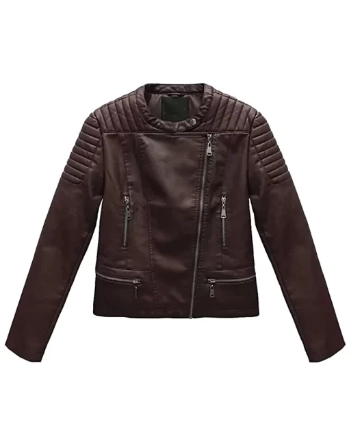 womens-brown-faux-leather-biker-jacket