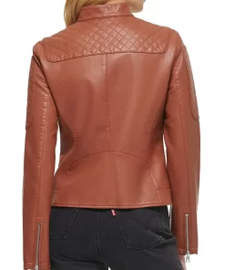 womens-brown-faux-leather-racer-jacket