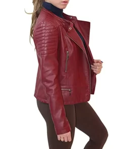 womens-burgundy-faux-leather-biker-jacket