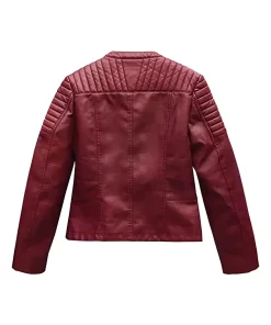 womens-burgundy-faux-leather-biker-jacket