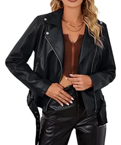 womens-classic-black-faux-leather-moto-jacket