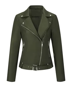 womens-classic-dark-green-faux-leather-moto-jacket