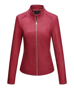 womens-classic-maroon-faux-leather-jacket