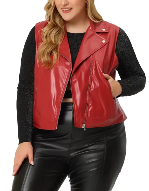 womens-classic-red-faux-leather-biker-vest