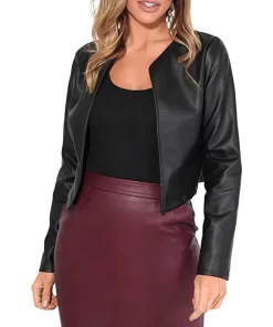 womens-cropped-black-faux-leather-jacket