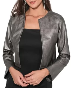 womens-cropped-grey-faux-leather-jacket