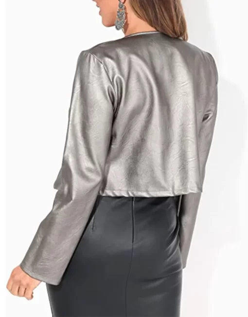 womens-cropped-grey-faux-leather-jacket