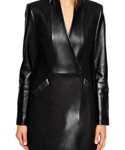 womens-double-breasted-black-faux-leather-coat