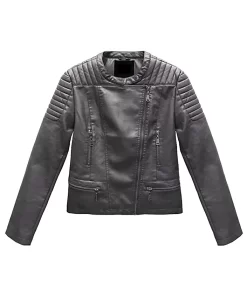 womens-grey-faux-leather-biker-jacket